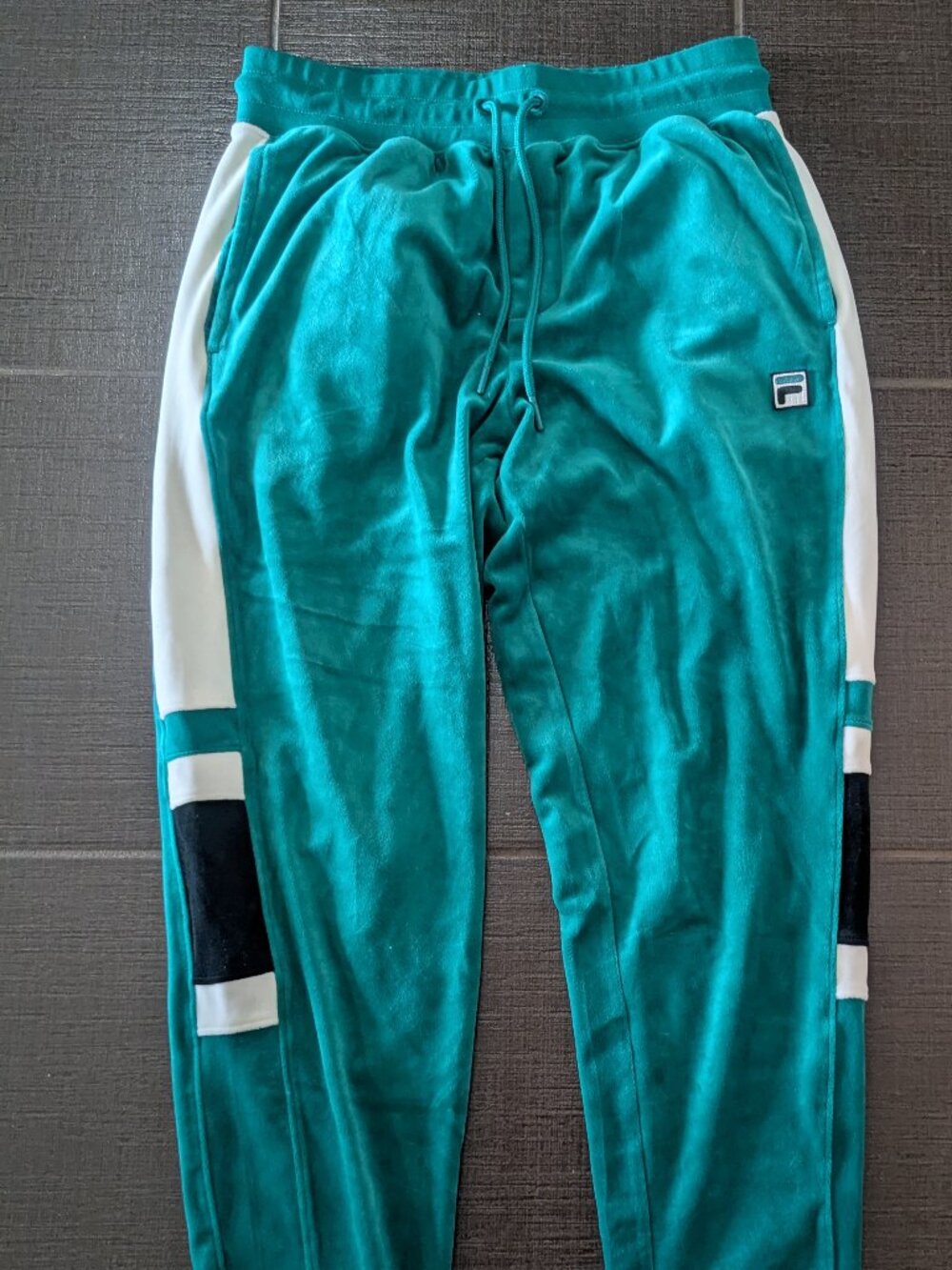 Fila Teal Jogger Sweatpant Velour